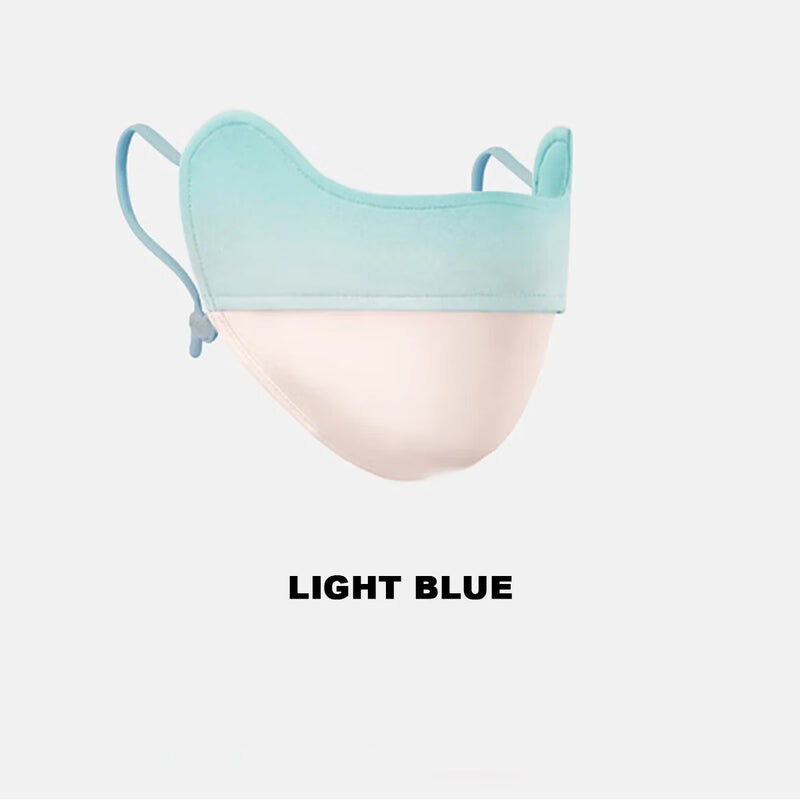 Ice Silk Sunscreen Mask Women Outdoor Cycling Hiking Sun Protective Face Mask Adjustable Breathable Cool Anti-UV Sun Face Cover