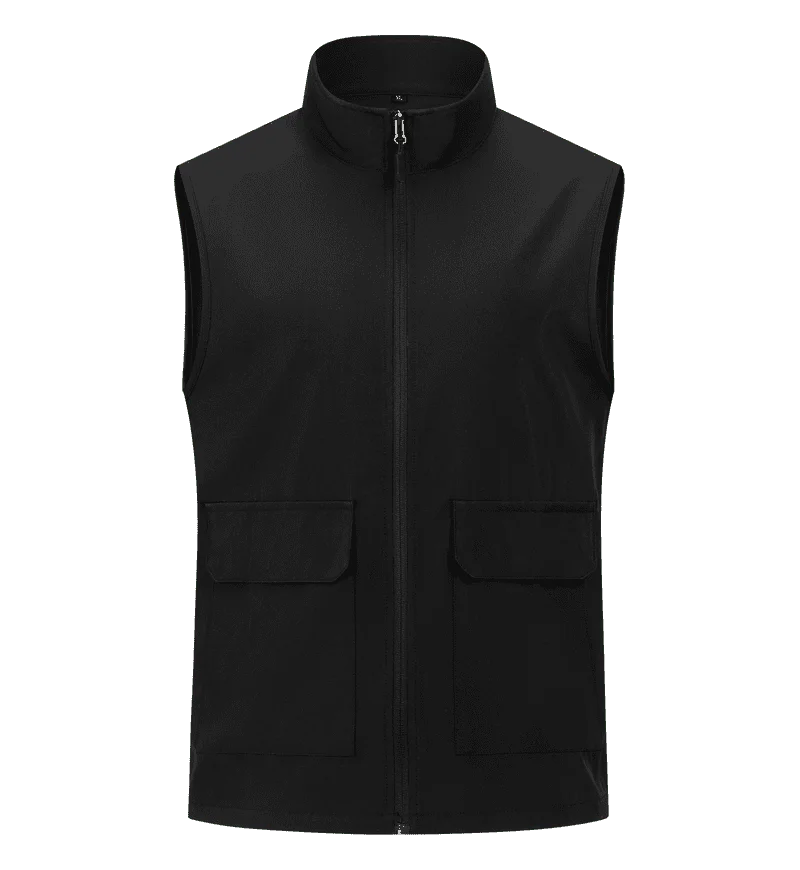 Spring Autumn high-end soft-shell stand-up collar jacket work uniform with logo, 4S store large pocket workwear vest