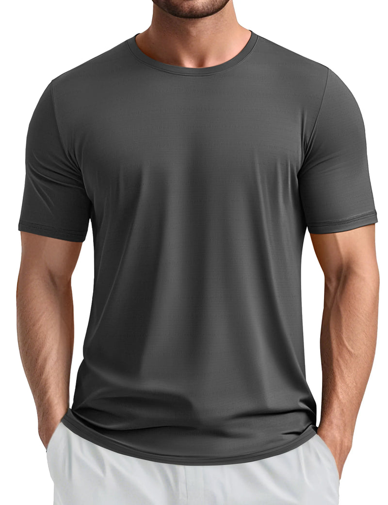 TACVASEN Lightweight Athletic T-Shirts Men's Quick Dry Workout Gym Tops Short Sleeve Running Tee Shirt Performance Activewear
