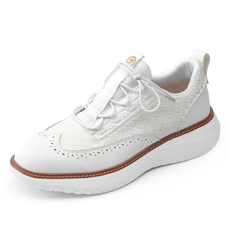 British Style Brogues Mens Leather Casual Shoes Thick Soles 5cm Plus Big Size 50 51 52 Italian Luxury Brand Designers loafers