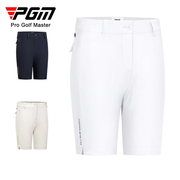 PGM Women's Golf Shorts Summer Waterproof Elastic Split Pants Legs Five Leg Pants Sportswear KUZ129
