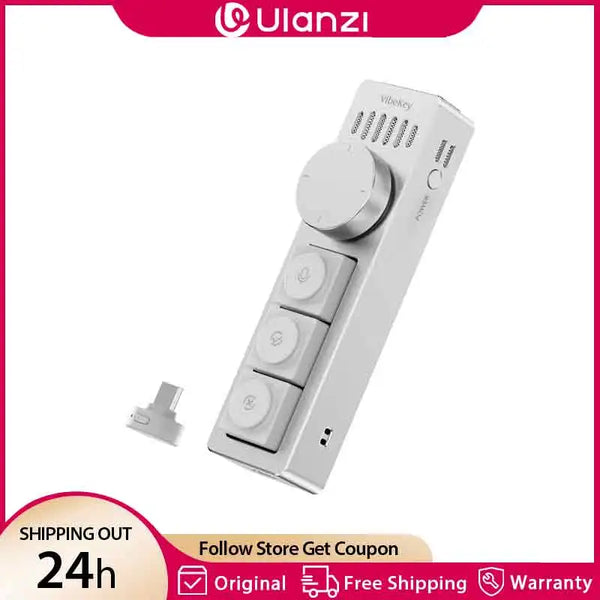 Ulanzi AU05 Vibe Key Al ក្តារចុចបញ្ចូលសំឡេង Mirophone 3 គ្រាប់ចុចដែលអាចលៃតម្រូវបានសម្រាប់ Codex Claude Gemini AI Coding Video Meeting
