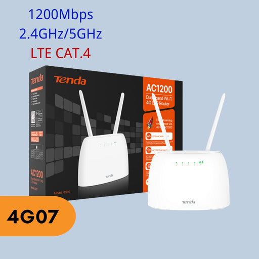 Tenda 4G LTE Wifi Router CAT4 Dual-band Outdoor Wireless Router with 4G Sim Card slot WAN/LAN WiFi Hotspot WiFi Speed 1200mbps 2.4G 5Ghz CAT4 EU plug