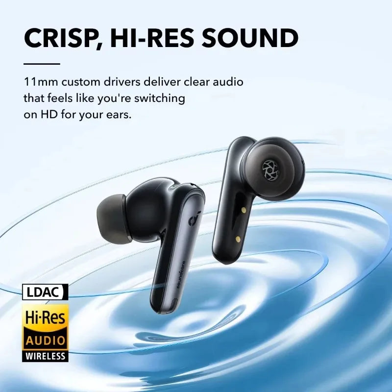 កាសស្តាប់ត្រចៀកឥតខ្សែ Soundcore Liberty 4 NC កាត់បន្ថយសំឡេងរំខាន 98.5% សំឡេង LDAC Hi-Res ថ្មប្រើប្រាស់បានយូរ