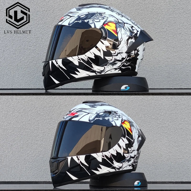 Motorcycle Helmets for Men and Women Wear Double Lens Locomotive Helmets Cascos Para Capacete Da Motocicleta