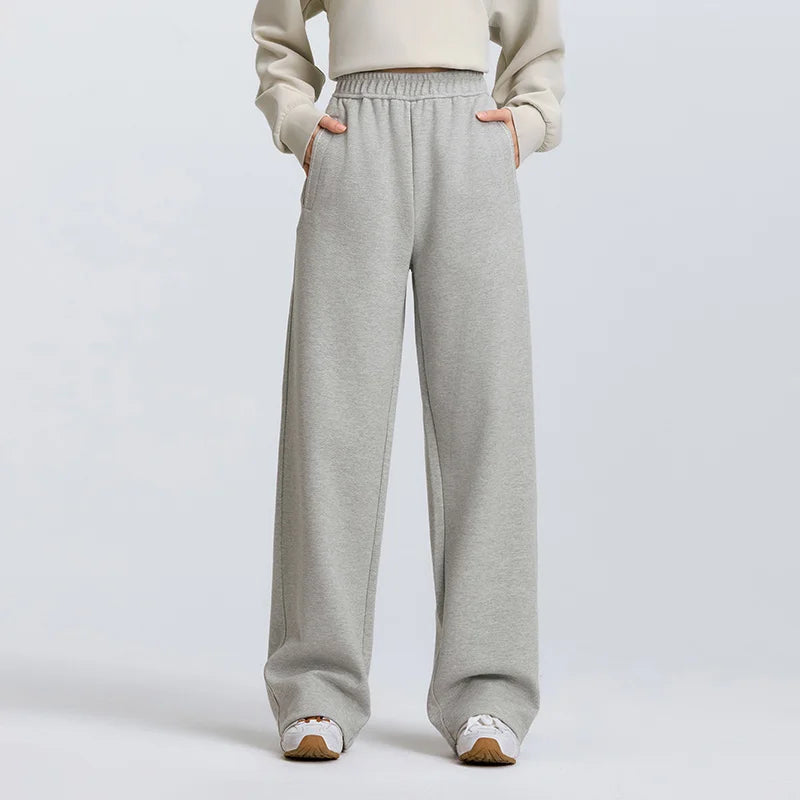 Semir Versatile Pants Women Spring Elastic Waist Drawstring Wide Leg Slim Fit Ins Trendy Slouchy Casual Sweatpants