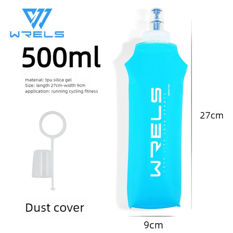TPU Folding Water Bottle Climbing Soft Flask Sport Water Bag Collapsible Silicone Water Bottle BPA Free Outdoor Sport Portable
