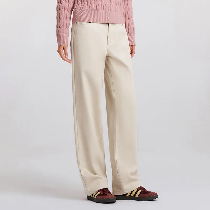 Semir Loose Fit Pants Wide Leg High Waist Women 2025 Winter Slim Look Basic Casual Trousers Comfortable Street Style Wear