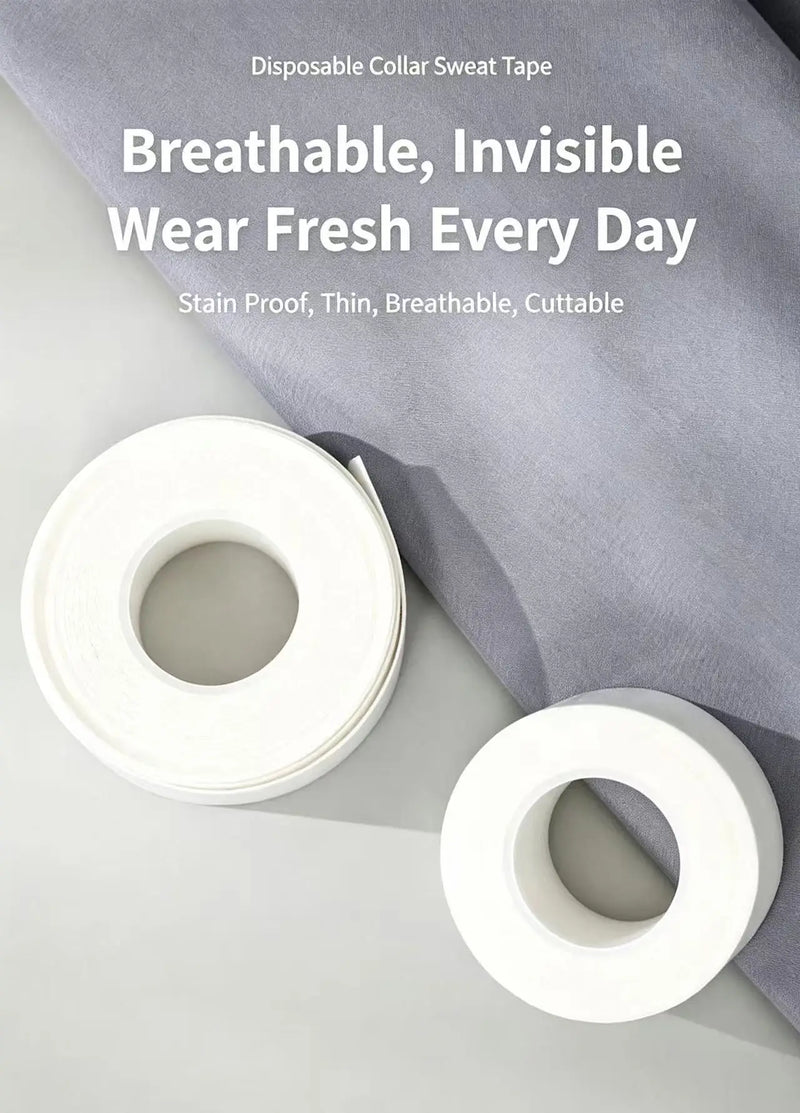 Disposable Hat Liner Sweat Pads, Neck Collar Sleeve Anti-Dirty Stickers, Absorbent Armpit Underarm Sweat Patches for Clothing H