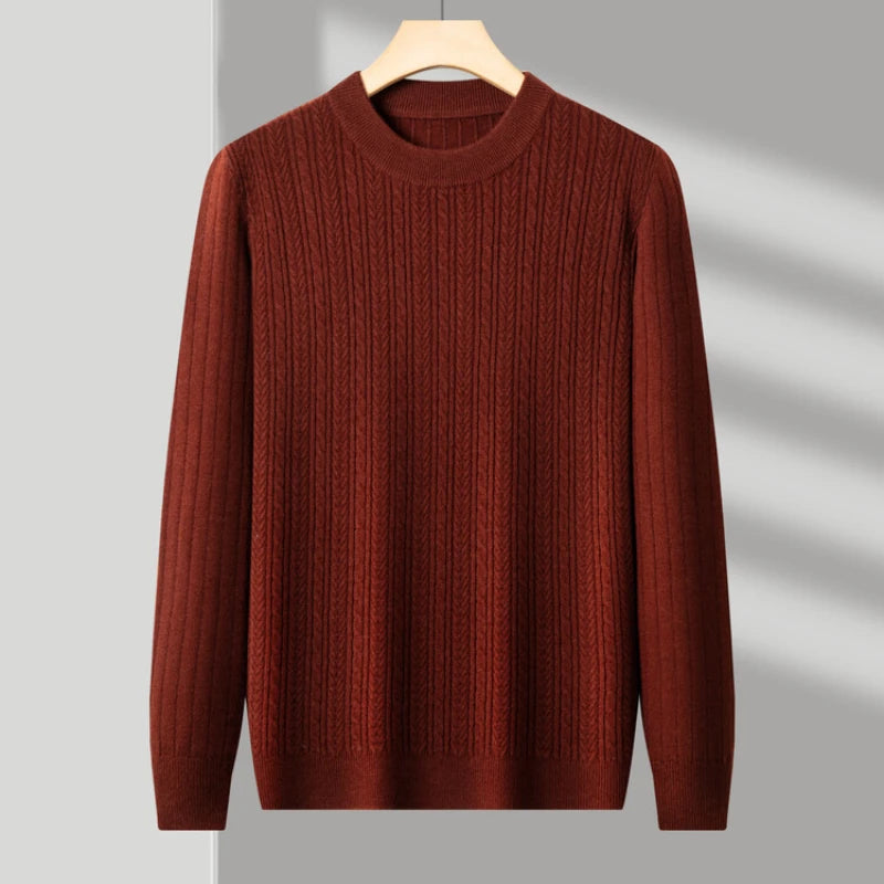 Autumn and Winter Warm Turtleneck O-neck Sweater Men's Thickened Slim-fit Bottoming Shirt.Fine knit sweater. M-4XL