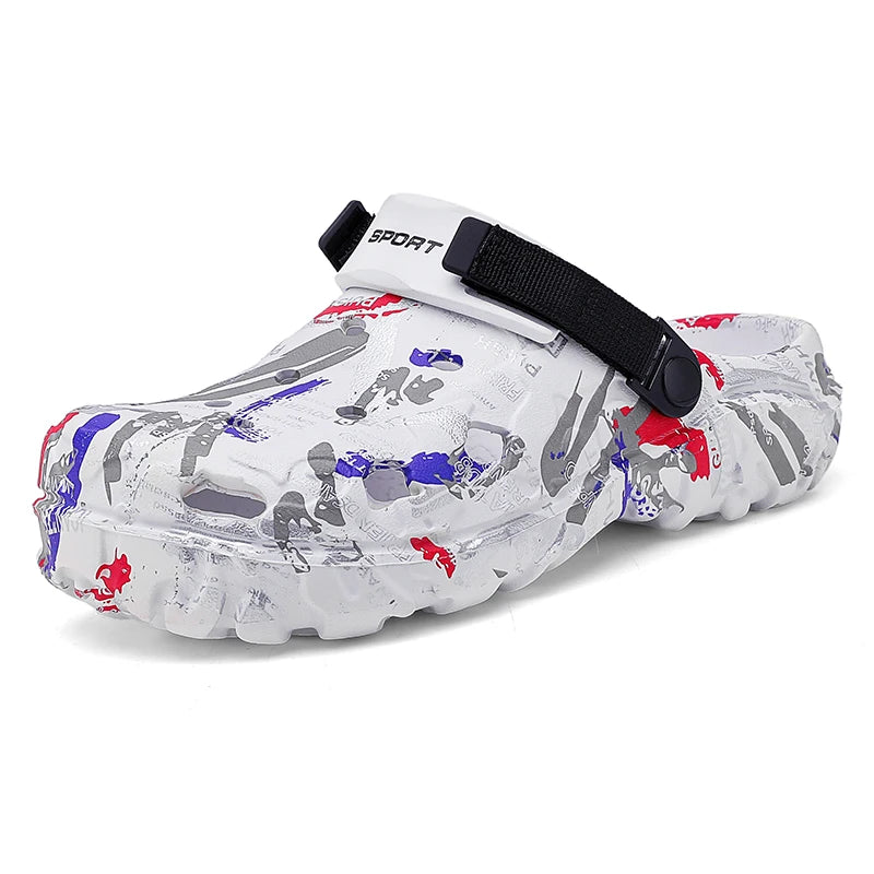 Plus Big Size 48 49 50 51 Summer Rubber Sandals Men Clogs Garden Shoes Zuecos Hombre Cholas Man Clog Beach Shoes Wide Foot