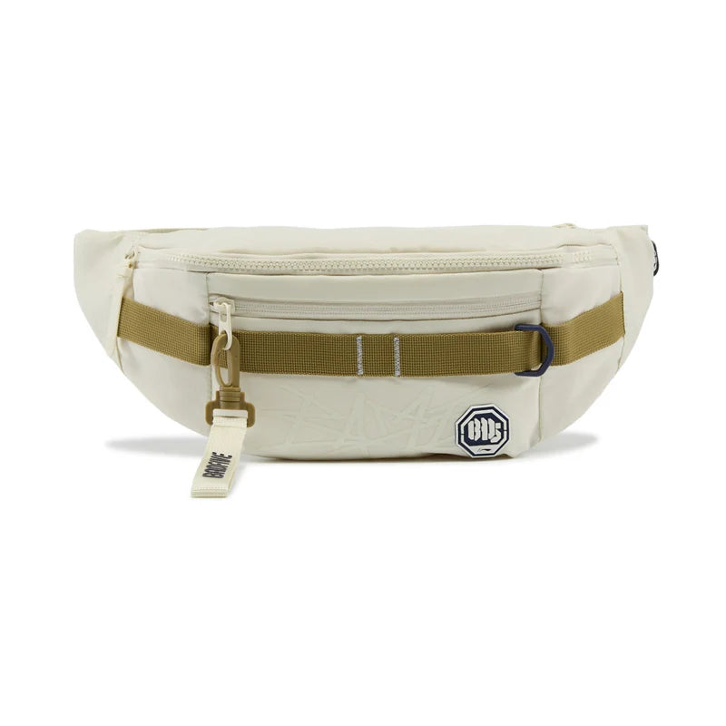 កាបូបស្ពាយ Li-Ning Unisex BADFIVE Sling ការពារទឹក 100% Polyester ទំហំ 390*95*160mm កាបូបបាល់បោះ LiNing រចនាបថ Street Style ABDW111