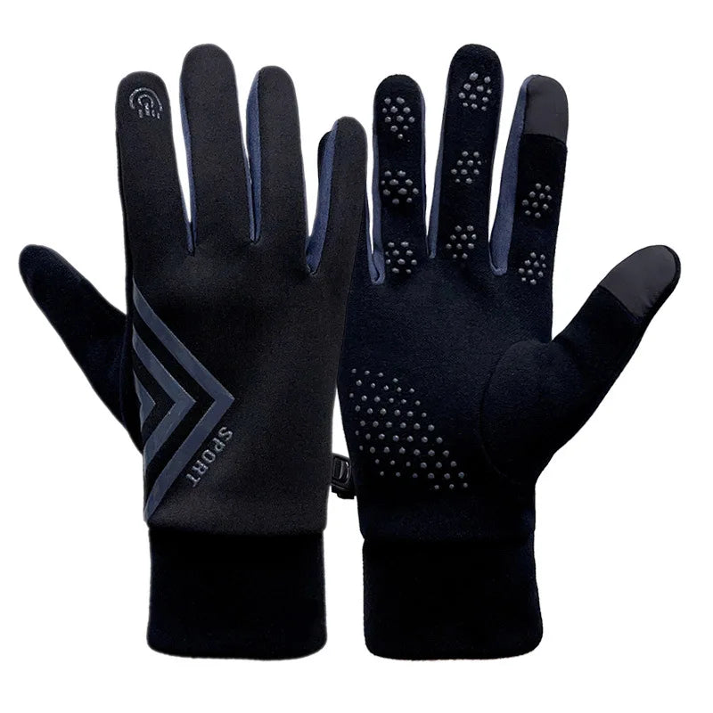 WRELS Winter Warm Thermo Gloves Thermo Gloves Plus Velvet Gloves Waterproof Touch Screen Gloves for Men Women Outdoor Sport