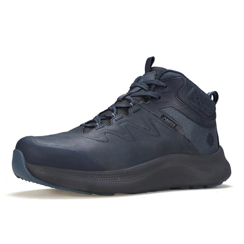 HUMTTO Outdoor Anti-slip Hiking Boots Men Mountain Sneakers Winter Keep Warm Trekking Shoes Genuine Leather Camping Sports Shoe