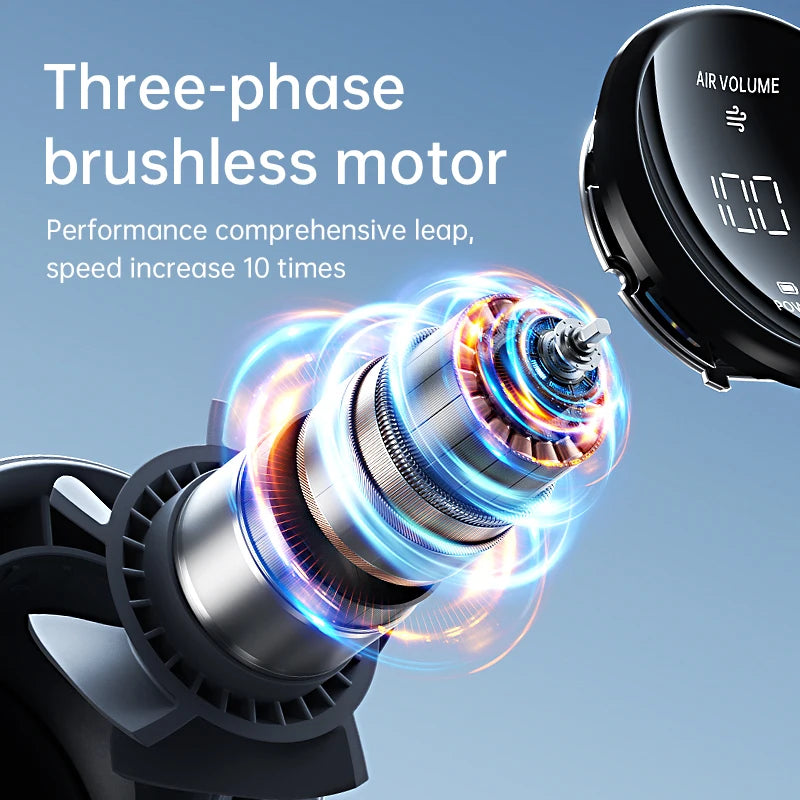 JISULIFE Mini Handheld Portable Fan, 100 Wind Speeds, 5000mAh Battery Rechargeable, LED Digital Display, Travel,Camping,Outdoor