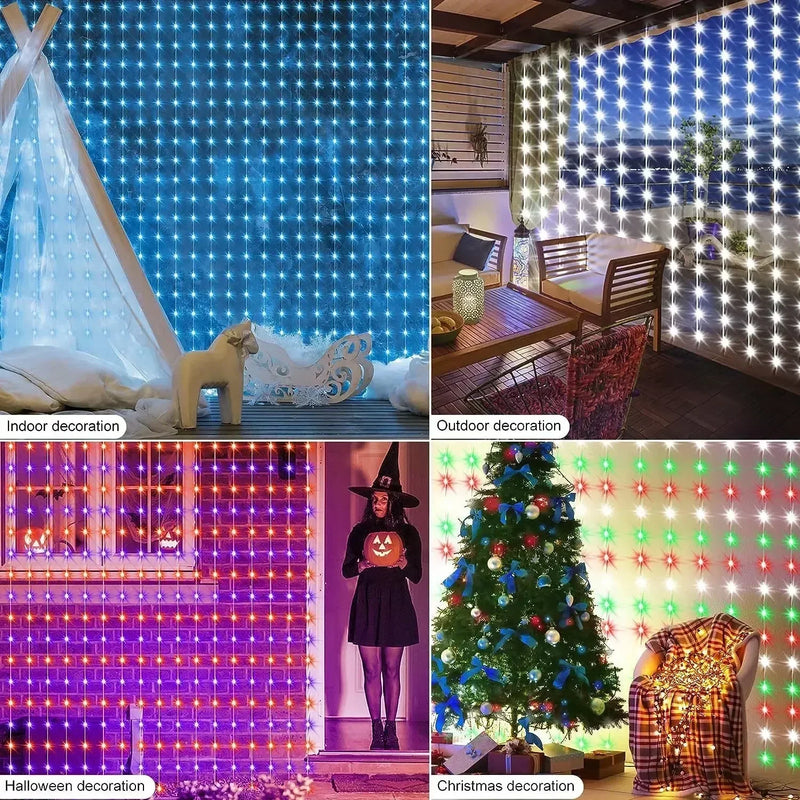 RGBIC Curtain Light String USB Plug Remote Control LED Curtain Light APP Bluetooth Control String Lights for Room Decorations