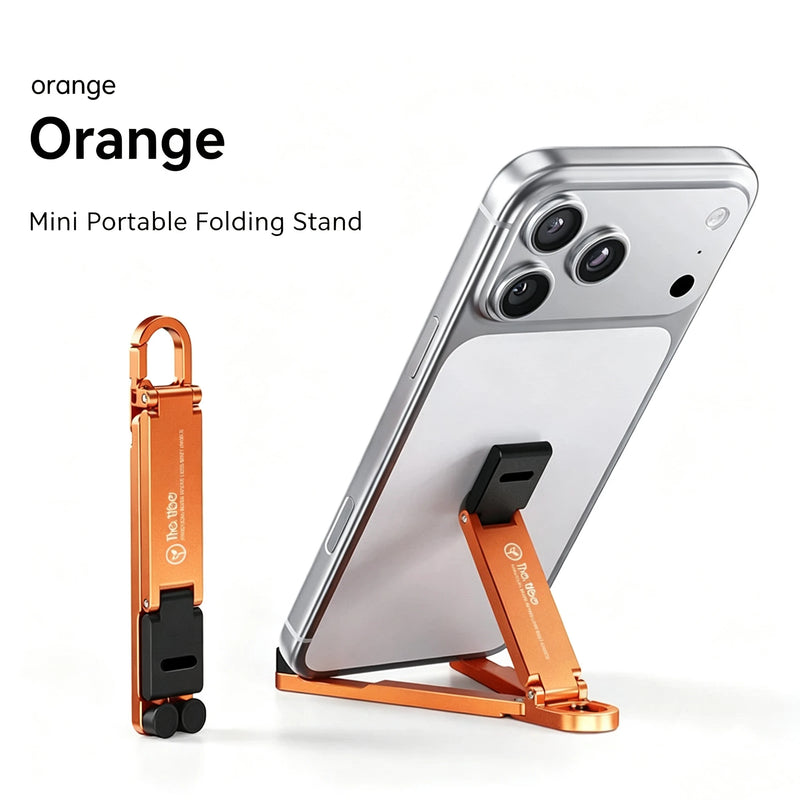 Mini Keychain Phone Stand Portable Foldable Desktop Phone Holder Adjustable Lazy Bracket For Smartphone Travel Office