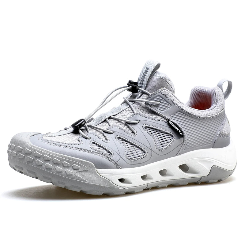 HUMTTO Barefoot Shoes Mens Summer Hiking Shoes for Men Breathable Quick Drying Outdoor Sneakers Trekking Black Beach Sandals Man