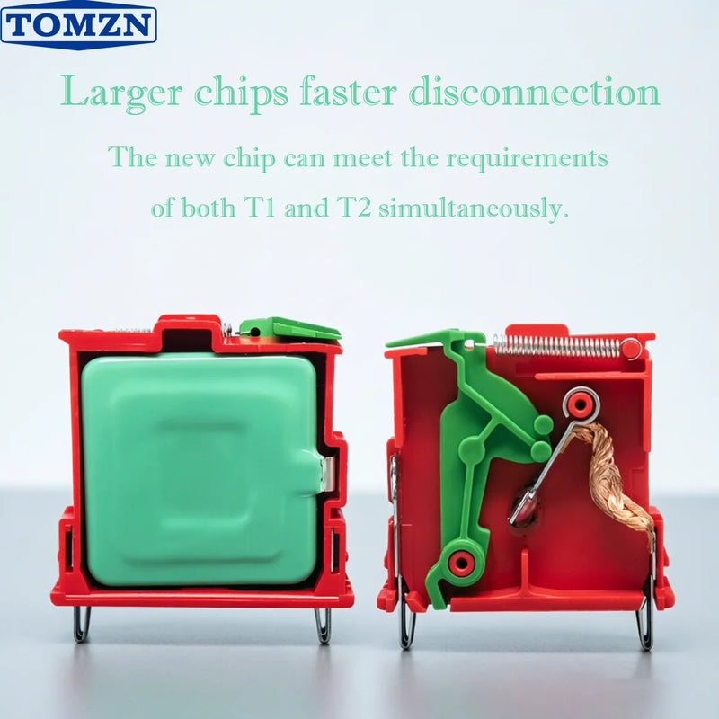 TOMZN TZG40-T1T2 Pluggable DIN Rail SPD 275V/385V AC 20-50kA 7kA 10/350μs T1+T2 Surge Protective Device for Lightning Protectio