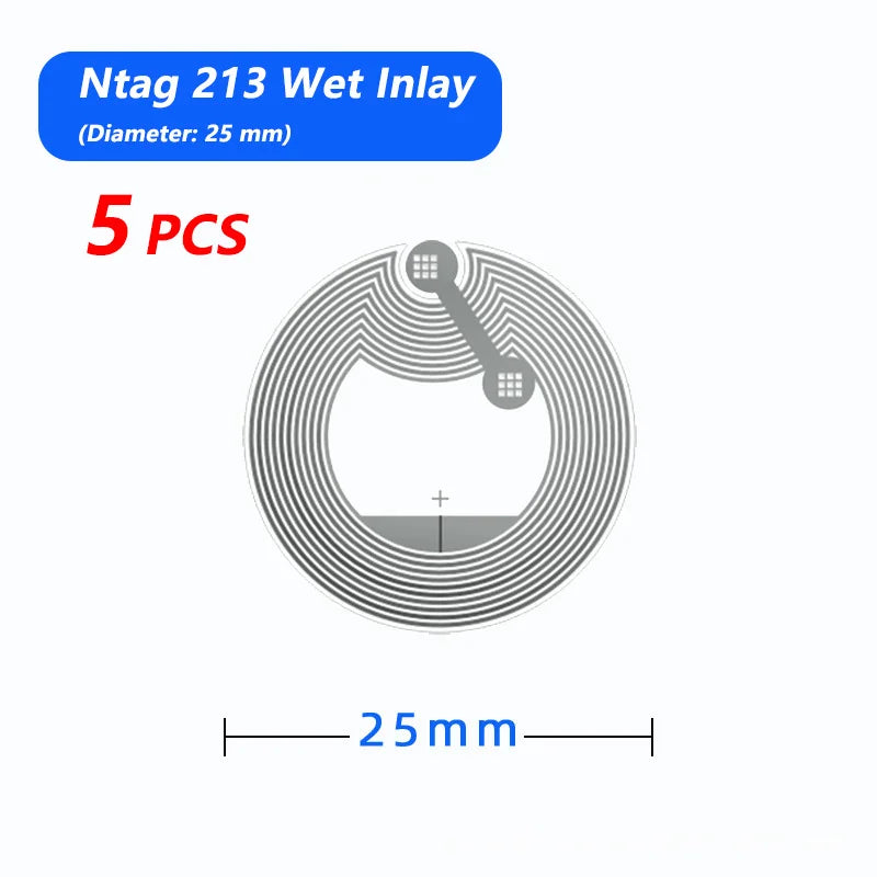 ស្ទីគ័រស្លាក NFC 100pcs/ឡូត 13.56MHz ISO14443A 213 ស្ទីគ័រស្លាកសកល Ntag213 RFID សម្រាប់ទូរស័ព្ទដែលបើក NFC ទាំងអស់