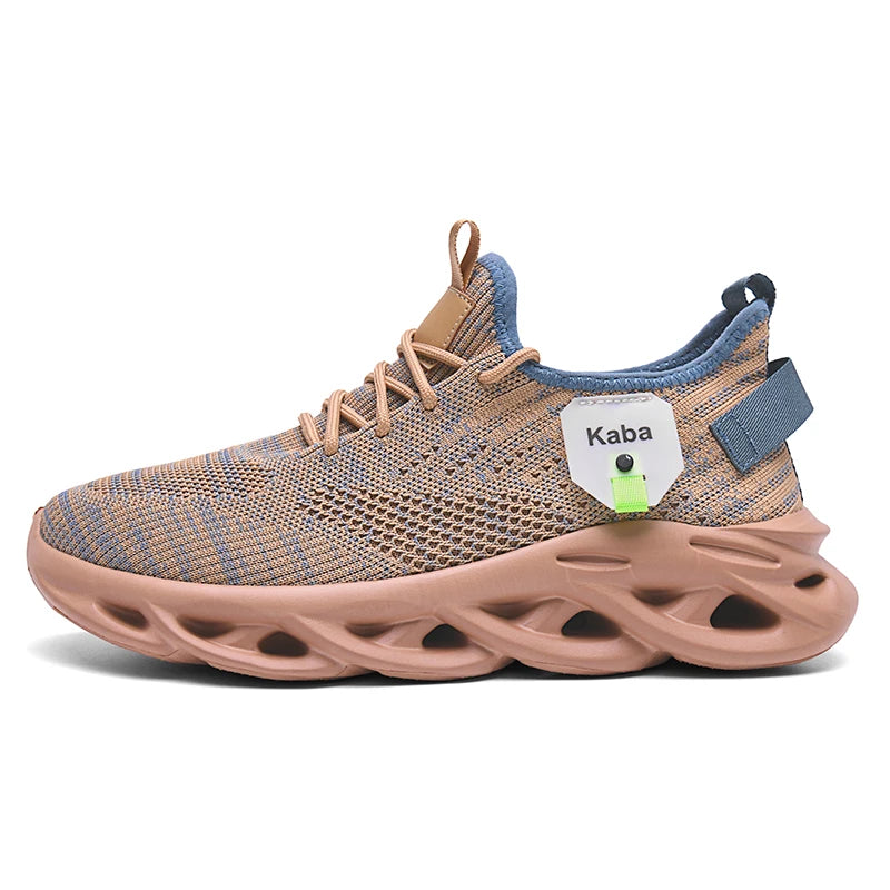 Men Sports Shoes Soft Sole Rebound Street Running Shoes New Fashionable Mesh Lightweight Breathable Walking Tennis Shoes for Men