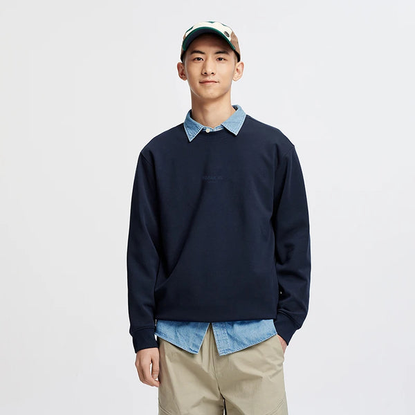 អាវយឺត Semir សម្រាប់បុរសនិងស្ត្រី ស្មាធម្មតា កមូល មានអារម្មណ៍ទន់ ធ្វើពីកប្បាស រចនាប័ទ្មធម្មតាប្រចាំថ្ងៃ រដូវស្លឹកឈើជ្រុះ ឆ្នាំ២០២៦