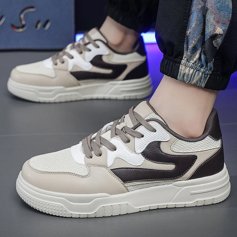 Men's mesh plus size breathable casual shoes Four seasons light Thick sole soft sole outdoor walking shoes sports running shoes