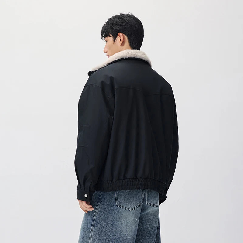 អាវក្រៅ Semir សម្រាប់បុរស កអាវក្រាស់ ស្ទីលទាន់សម័យ សម្លៀកបំពាក់ធ្វើការ 2026 ថ្មី រដូវរងា សម្លៀកបំពាក់ប្រចាំថ្ងៃ ស្ទីលទីក្រុង ធម្មតា អាកាសធាតុត្រជាក់ ស្រទាប់