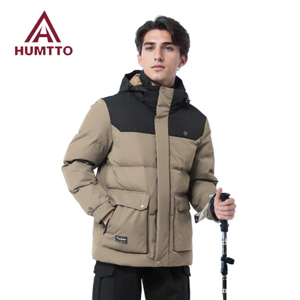 HUMTTO Waterproof Men's Winter Jacket Lightweight Windproof Outdoor Hiking Down Sports Hunting Jackets for Men Windbreaker Coats