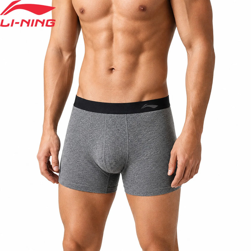 ខោទ្រនាប់ហាត់ប្រាណបុរស Li-Ning LN ការពារបាក់តេរី 96% កប្បាស 6% អេឡាស្ទែន ខោទ្រនាប់ហាត់ប្រាណ LiNing ខោខ្លី AUAW003