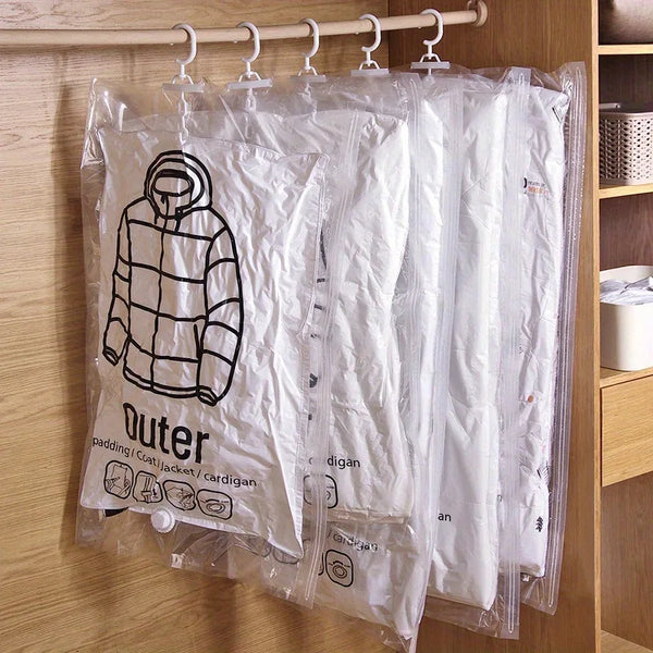 1pc Ultimate Vacuum Compression Storage Bags - Effortless Space Saver with Dustproof Hook,Transform Dorms, Closets, Wardrobes