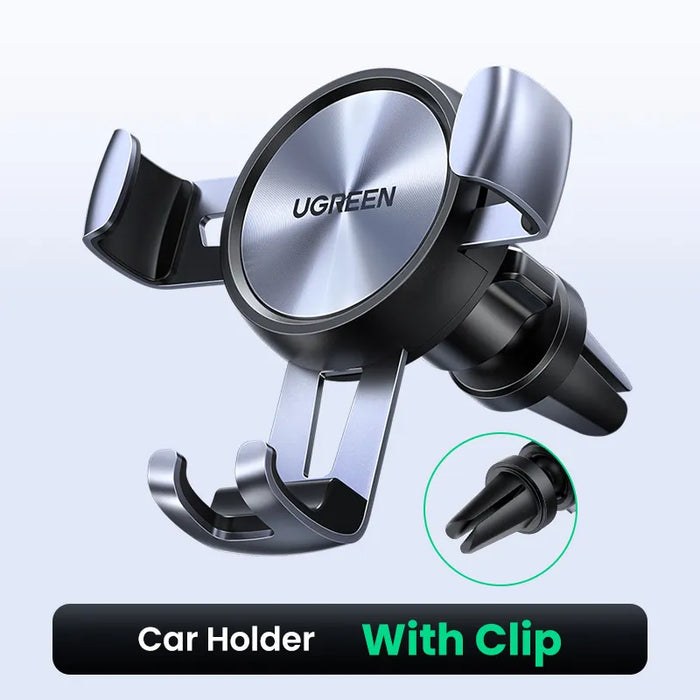 UGREEN Car Phone Holder for Mobile Smartphone Support Cell Phone Stand for iPhone 15 14 Pro Auto Vent Mount Gravity Holder Stand With Clip CHINA