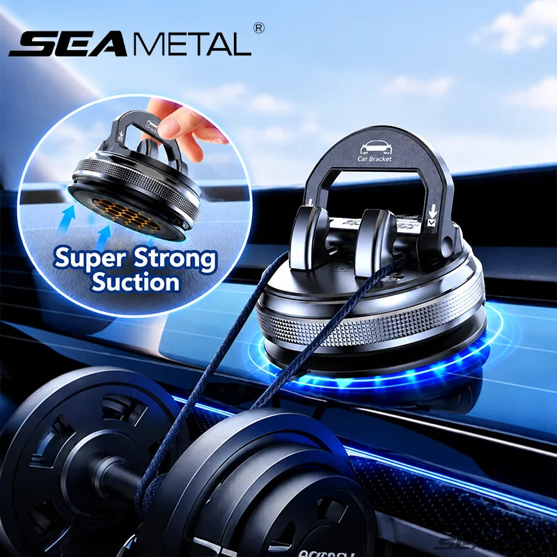SEAMETAL Car Dashboard Phone Mount Strong Suction Car Phone Holder GPS Stand in Car 360-Degree Free Rotation for Car Accessories