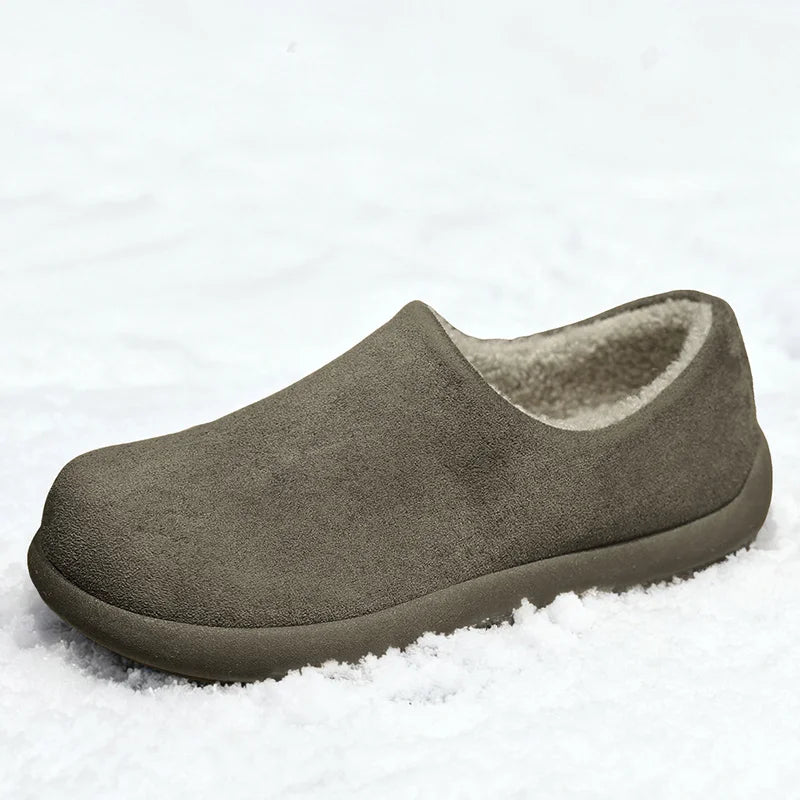 Men's high-quality snow casual cotton shoes winter warm plush soft soled fashion outdoor walking light comfort cotton slippers