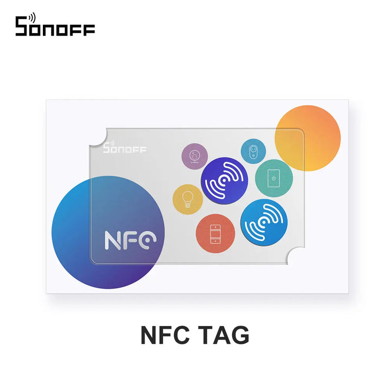 SONOFF NFC TAG 540 Bytes 215 Chip Metal Resistant Wide Compatible with NFC-enabled Phone Control Smart Devices Scenes