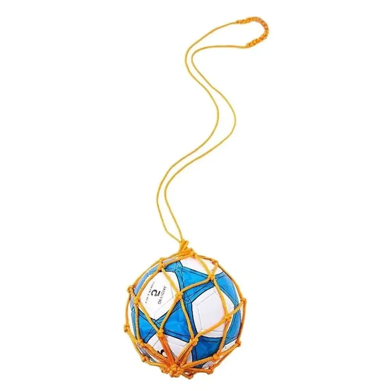 Youth Football Self Trainer Kick Net Pocket Professional Outdoor Sport Nylon Net Basketball Bag Solid Mesh Soccer Ball Carry Bag