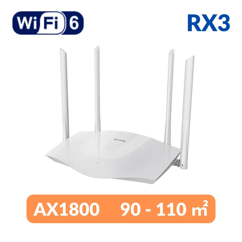 រ៉ោតទ័រ Tenda WiFi6 AX1500-AX5700 Tri-Band Gigabit Wi-Fi 6E Mesh រ៉ោតទ័រឥតខ្សែ Gigabit PK រ៉ោតទ័រ Xiaomi OFDMA និង MU-MIM