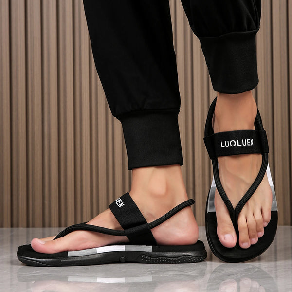 Flip-Flops Summer New Breathable Lightweight Comfort Anti-Slip Soft-Sole Men Casual Slippers Fashion Youth Walking Beach Sandals