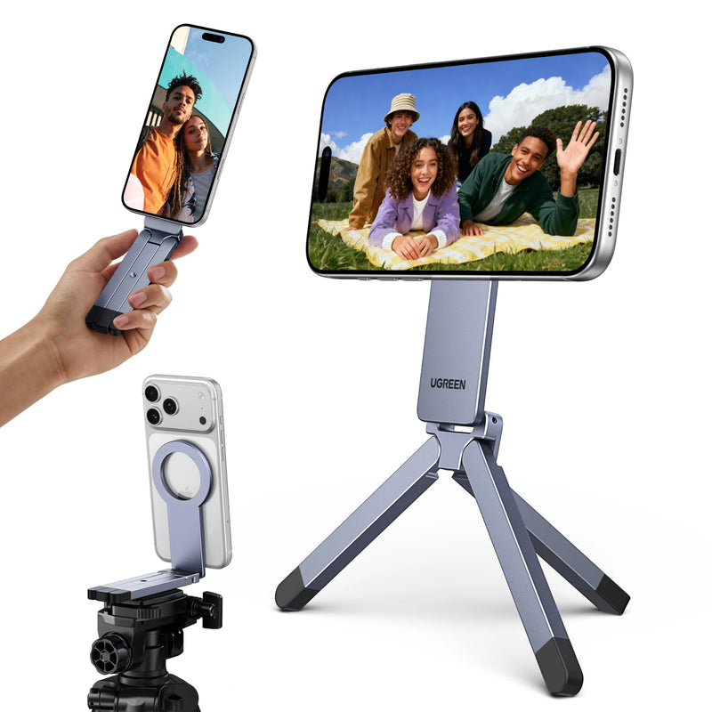 UGREEN Magnetic Phone Tripod for Magsafe Tripod 360° Rotating Travel Phone Holder Stand For iPhone 17 16 Pro Samsung S26  Xiaomi