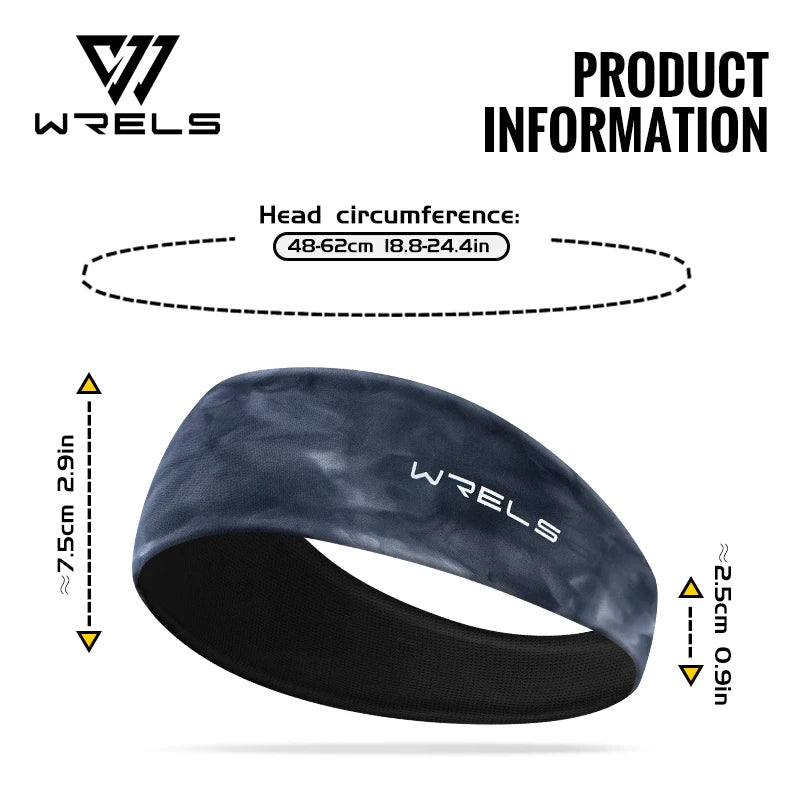 WRELS Running Headband Lightweight Moisture-Wicking Non-Slip Breathable Sweatband Sport Headbands for Running Fitness Basketball