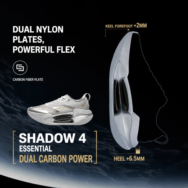 ស្បែកជើងរត់បុរស Li-Ning SHADOW 4 ESSENTIAL SUPER BOOM Rebound-Speed ស្បែកជើងកីឡា LiNing សម្រាប់រត់ប្រចាំថ្ងៃ ARRW007