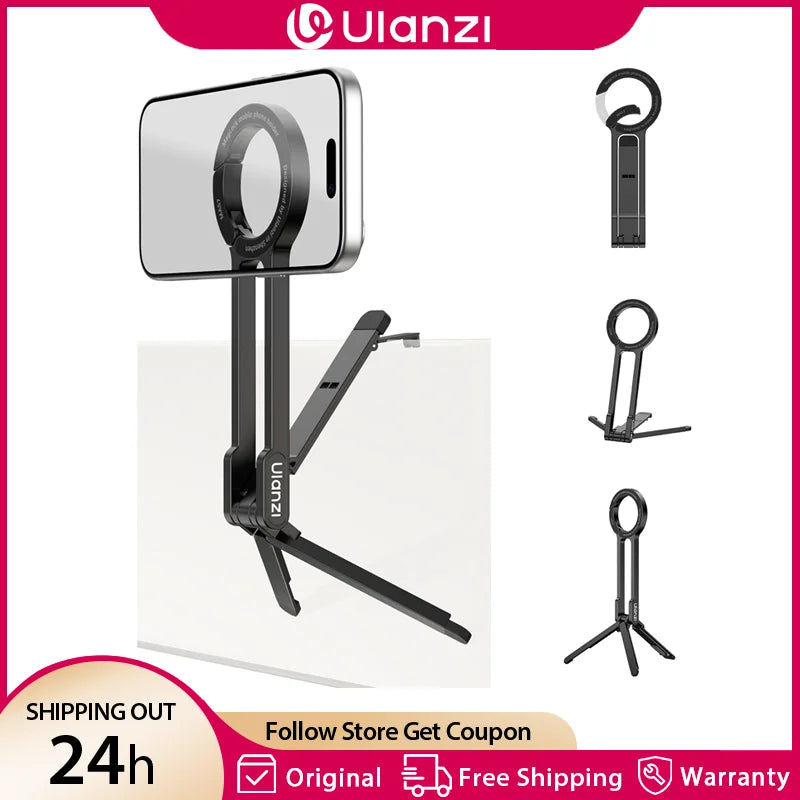Ulanzi MA57 Magsafe Carabiner ជើងទម្រទូរស័ព្ទ ជាមួយទំពក់ សម្រាប់ iPhone 17 16 15 Pro Max Android Vlog ផ្សាយផ្ទាល់