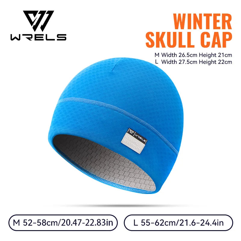 WRELS Unisex Soft Lightweight Sweat Absorbing Running Beanie Winter Fleece Lined Warm Breathable Cycling Hiking Sports Skull Cap