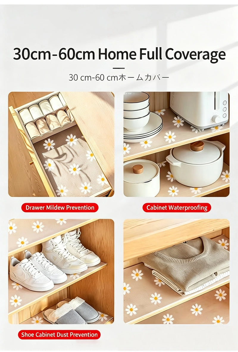 Printed Desk Mat, Cabinet Mat, Shoe Cabinet Drawer Moisture-Proof Mat, Paper Can Be Cut, Kitchen Waterproof and Oil Proof Mat
