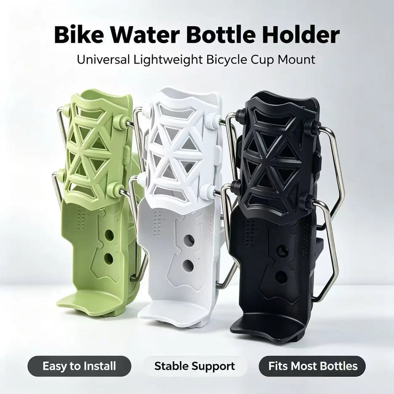Universal Hollow-out Punch-Free Rotating Water Bottle Holder for Cycling Electric Bikes & Motorcycles Adaptive Bike Accessory