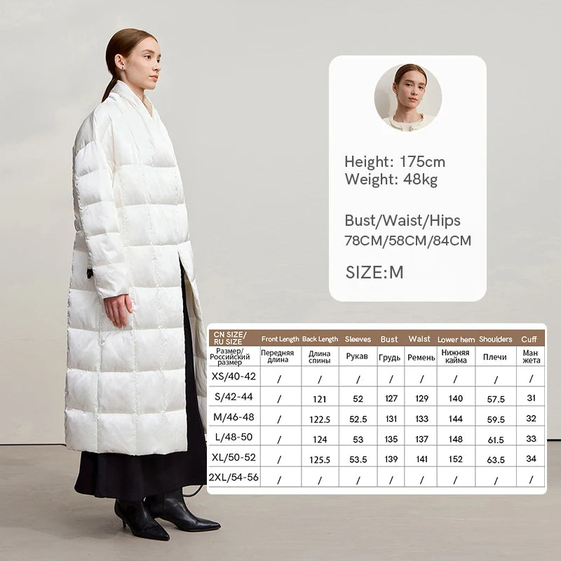 AMII Down Jackets Woman 2026 Winter New Warm Stand-up Collar Solid Color Down Jacket Casual Straight Women's Long Top 12544054