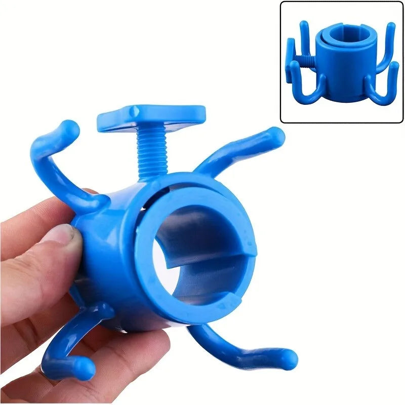 2pcs Adjustable 4-Claw Beach Umbrella Hook,Heavy Duty Plastic Holder for Towels/Bags/Hats,Fits1.9-3.2cm Pole,Outdoor Accessories