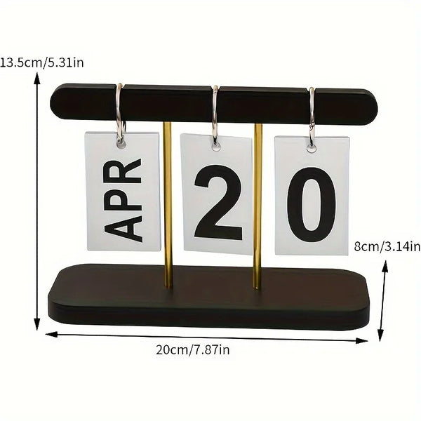 1pc Minimalist Nordic-Style Page,Turning Calendar, Perfect for Decorating Desk Or Living Room table,English text, calendar.