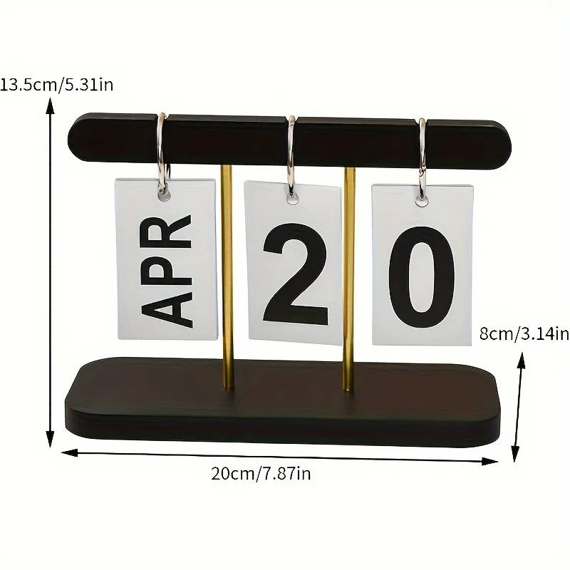 1pc Minimalist Nordic-Style Page,Turning Calendar, Perfect for Decorating Desk Or Living Room table,English text, calendar.