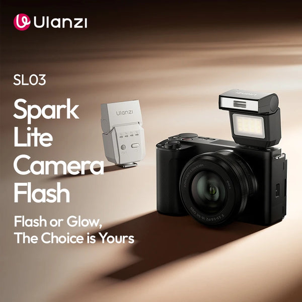 ភ្លើង Flash Ulanzi SL03 Mini Speedlight កាមេរ៉ា Flash GN8 ភ្លើងបំពេញដែលអាចលៃតម្រូវបាន ៤ កម្រិតសម្រាប់ Canon Sony Nikon DSLR ការថតរូបក្រៅផ្ទះ